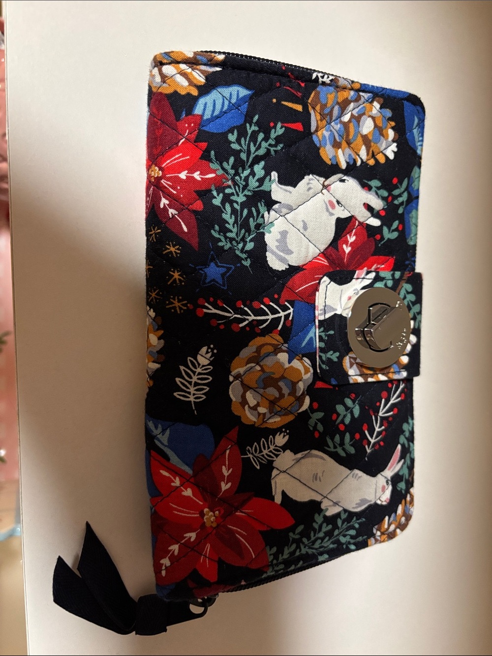Vera Bradley Turn Lock Wallet - Christmas